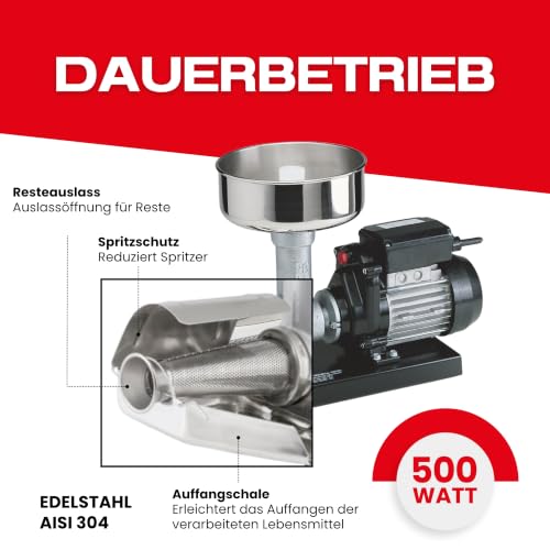 Foto von Reber Elektrische Tomatenpresse Nr. 5 500 W für Passata und Konserven