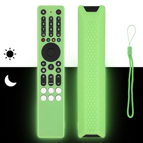 Custodia Telecomando in Silicone Compatibile Con TCL RC833A, RC833A FMB1, RC833A FMB3, RC833A FMB4, RC833A FMB5 TV Telecomando Copertura Protettiva Antiurto Con un Cordino(Verde Fluorescente)