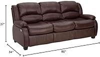Vista 3 de RecPro Charles - Sofá cama RV de 80 pulgadas con ocultar una cama Muebles de RV Sofá RV (caoba)