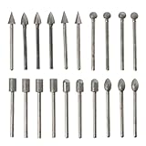 AllGIFT 20pcs 3mm Shank Non-Metallic Carving Set, 6 Shapes Industry Tool Polishing Kits for Carving, Engraving, Grinding