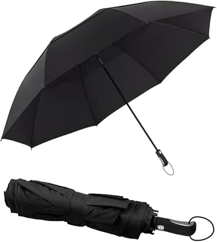 Victoper Umbrella Golf Folding Windproof Large 54 Inch,Large Umbrella Double Vented Canopy Strong Automatic Open Large Outdoor Big Umbrella for 2-3 Men Sun Protection Rain Umbrellas