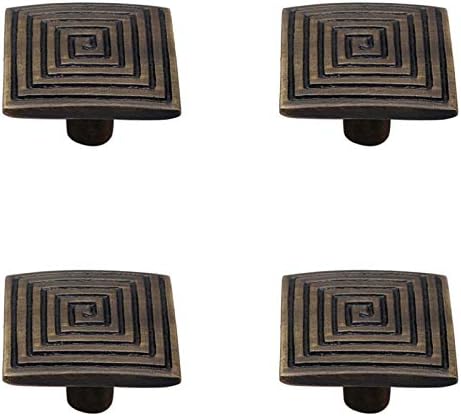 Adonai Hardware Caleb Antique Brass Cabinet Knob (Supplied as 4 Pieces per Pack)
