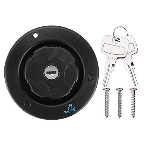 Image of MASO Motorhome Locking Water Cap, Fresh Water Inlet Universal Locking Water Filler Cap With Two Keys -Black