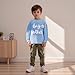 Toddler Baby Boy Sweater Big Brother Little Brother Matching Outfits Long Sleeve Pullovers Fall Winter Clothes (Blue- Big Brother, 4-5 Years)