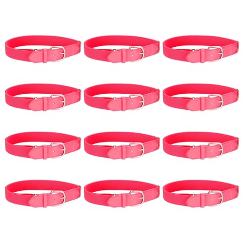 Ceinture de baseball élastique rose rouge extensible pour le sport