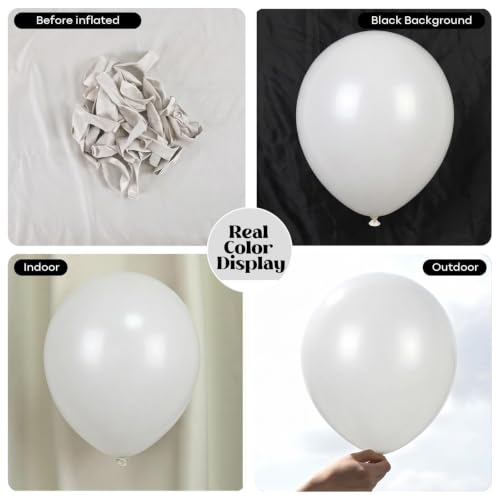 Image of Togvu White Balloons 50Pack 12 Inch White Latex Party Balloons for Birthday