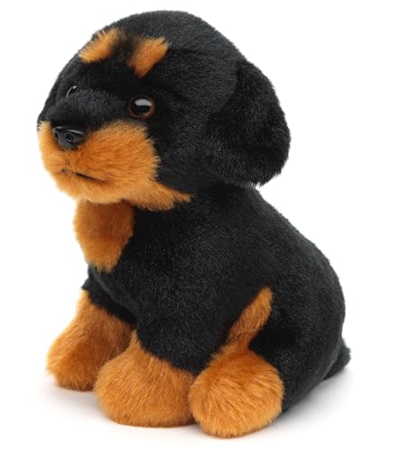 Uni-Toys - Plushie - Rottweiler, sitzend - 12 cm (Höhe) - Plüsch-Hund - Plüschtier, Kuscheltier