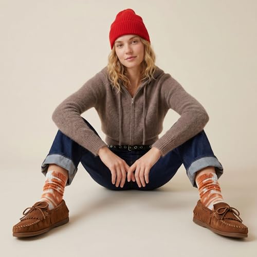 Image of COUVER Womens Scrunched Slouch Socks Soft Cotton Breathable Retro Crew or Knee High, Multiple Colors