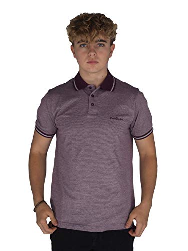 Pierre Cardin Polo à rayures fines pour homme avec signature brodée - - Large