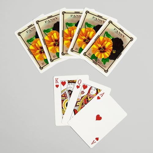 Lantern Press Pansy Baraja de 52 cartas tamaño póker miniatura 7