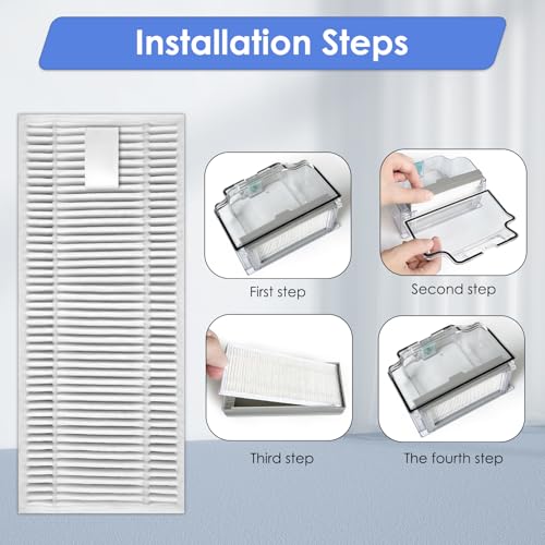Image of (6 Pack) M310 Replacement HEPA Filters Compatible With Lefant M310 Robot Vacuum Cleaner, Filters Accessories Kit, Filter Kit