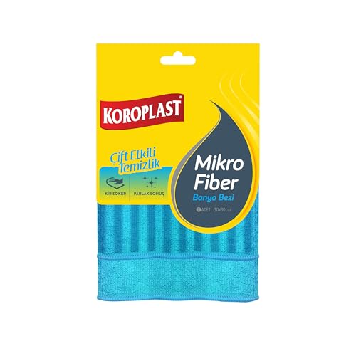30x30 cm çift taraflı mikrofiber banyo bezi, 2'li set, hızlı kuruyan
