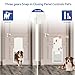 [Classicmacher] Dog Door for Large Dogs, White Frame Door for L arge Dogs, Strong Plastic Doggy Door and L arge Pets with Sliding Lock Panel and Magnetic Soft Flap (Large, Milk White)