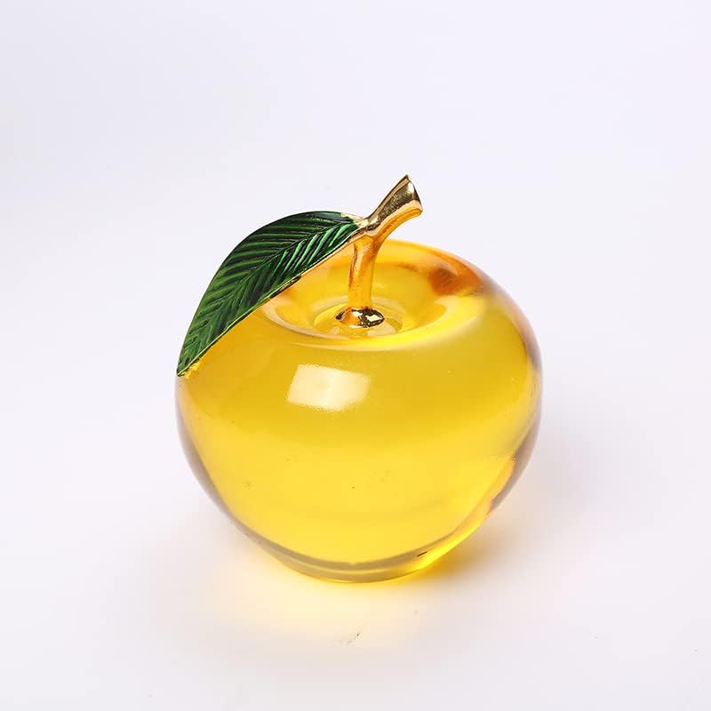Crystal Ornament Yellow Fruits Glass Fruit Figurine Handmade Art Gift for Christmas Birthday Ornament