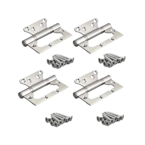 Charnières de porte à roulement à billes robustes en acier inoxydable x4 - 2