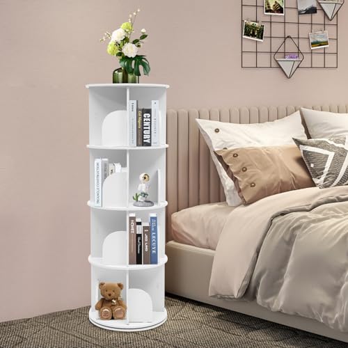 Estantería giratoria para libros con pared protectora curvada anti-caídas 3