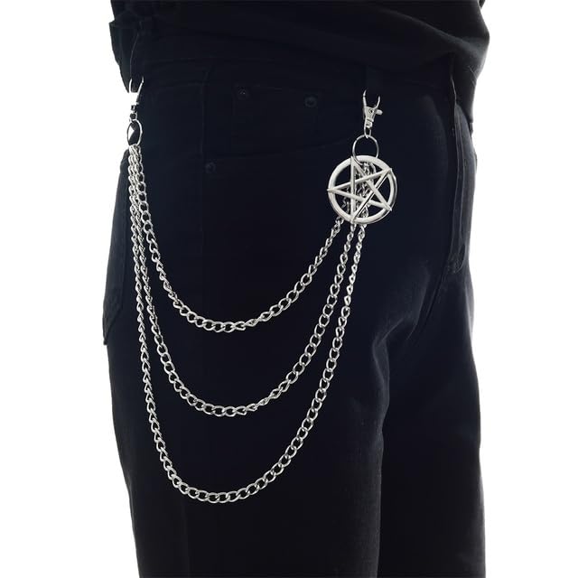 Nuova moda Punk Metal pantaloni catena Hip Hop vita catena con ciondolo croce catena di Jeans per uomo donna accessori regali