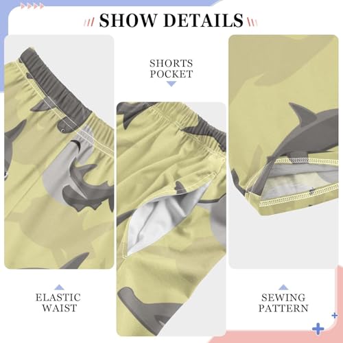 Great Hammerhead Boys Pants Boys Athletic Pants Long Pant for Boy with Pockets Wide-Leg Size 6-14Y4