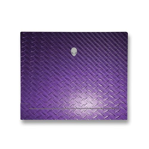 Image of MightySkins Carbon Fiber Skin Compatible with Alienware X14 R2 (2023) Full Wrap Kit - Purple Diamond Plate | Protective, Durable Textured Carbon Fiber Finish | Easy to Apply | Made in The USA