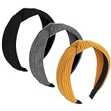 【Cómodo de llevar】 Esta diadema ancha con nudo se compone principalmente de tela y plástico, ligera, cómoda de llevar, no daña el cuero cabelludo. Diseño de nudos retorcidos, muy lindo y elegante, que te hace más atractivo, moderno y encantador. El diseño antideslizante mantiene su cabello modelado, se puede usar y quitar fácilmente. Durable y robusto y se puede utilizar durante mucho tiempo.