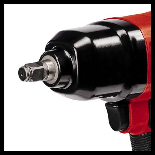 Einhell Druckluft-Schlagschrauber TC-PW 340 (max. Drehmoment 340 Nm, Links-/Rechtslauf, gummierter Griff, inkl. 8 Stecknüsse, Ölflasche (leer), Stecknippel) – Bild 6