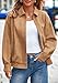 PRETTYGARDEN Faux Suede Bomber Jacket Women Fall Fashion 2026 Casual Zip Up Oversized Trendy Winter Clothing Outerwear Coats (Khaki,Large)