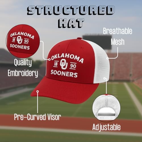 Gorra trucker ajustable Oklahoma University multicolor miniatura 4