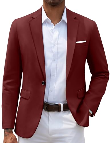 Veste de sport légère COOFANDY rouge idéale pour vos soirées décontractées