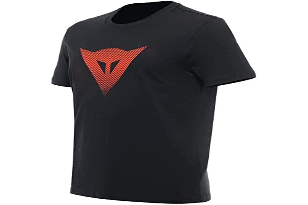 Dainese Black Red Logo T-Shirt, Black-Red, Extra Large