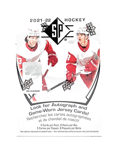 image for Upper Deck 2021-22 SP Hockey Card Blaster Box (8 Packs of Hockey Cards
