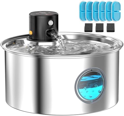 Fuente para Gatos y Perros: Bebedero Automático de Acero Inoxidab...