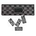 Dominos Set for Adluts - Double 6 Jumbo Domino Set - 28 Thick Marbleized Black and Gray Tiles - Dominoes Set for Adults and Kids, Classic Board Game for Family Nights & Travel (Black & Grey Case)