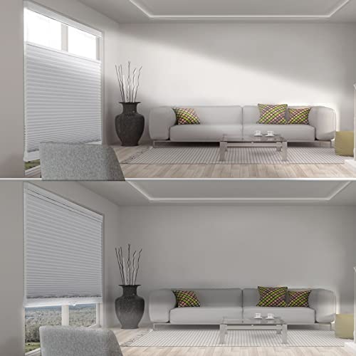 Myshade Top Down Bottom Up Shades Light Filtering Shades Cordless Blinds For Windows Cellular Shades Blinds & Shades Window Shade Easy To Install 25" W X 50" H(White), Cel25Wt50F #TOP4