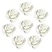 CSKB White Flower Rose Door Knobs + Screw Floral Vintage Ceramic Kitchen Pull Handle Knob Home Modern Style Cupboard Pulls Drawer Knobs and Handles