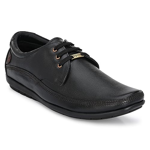 Image of egoss Premium Derby Shoes for Men | Genuine Leather | Stretch Fit | Elegant Formal Footwear | Office GS-347