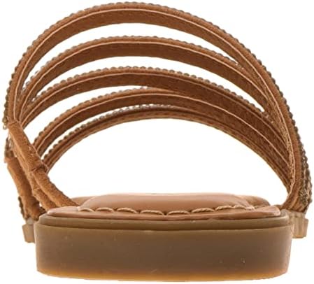 Women's Open Toe Rhinestone Flat Sandals Slide Slip On Shoes Empress-8 By Pierre Dumas Gold 8 | Image 3