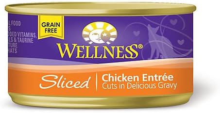 Wellness Sliced Canned Cuts Chicken Adult Canned Cat Food, 5.5 oz.