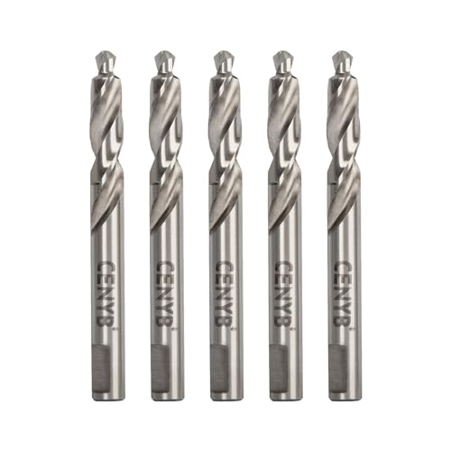 CENYB 5 brocas pulidas en escalón para Coronas Taladros con Broca: para Madera Metal Acero Inoxidable