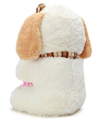Image of Tickles Mufler Dog Soft Stuffed Plush Animal Toy for Kids Boys & Girls Birthday Gifts (Color: White; Size: 22 cm)