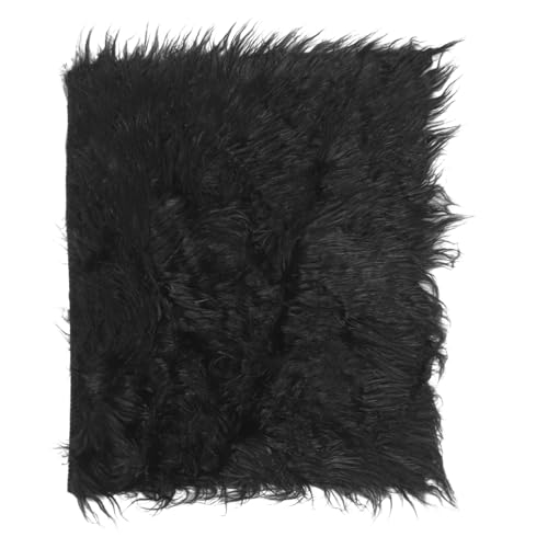 2pezzi Coperta Fotografica Per Pelliccia Morbida Per Fotografia Newborn Coperte Per Sessioni Di Battesimo e Regali nero
