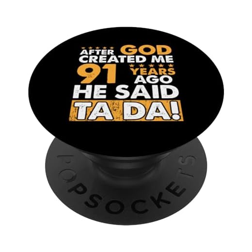 Dios me creó 91 años - Divertido cumpleaños 91 PopSockets PopGrip Intercambiable