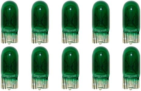 CEC Industries #194G (Green) Bulbs, 14 V, 3.78 W, W2.1x9.5d Base, T-3.25 shape (Box of 10)