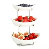 Élégante et stable : notre élégante corbeille à fruits adopte un design artistique moderne, avec des bords de pétales et de belles lignes. Cuisson à haute température, couleur vive. Le fond du bol en porcelaine dispose de quatre rainures, qui peuvent être bien placées sur le cadre en métal et ne glissent pas facilement.