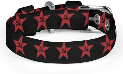 Flag Soviet Union USSR Hammer and Sickle Dog Collar Adjustable Cute Pet Collars for Small Medium Dogs Cat Puppy - 3