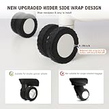 XYOFUN Gepäckraum-Radschutzabdeckung,Neueste Upgrade Gepäckradabdeckungen,Stufe 8 Reisekoffer-Radabdeckung,Anti-Staub & Kratzer Geräuschreduzierung Radschutz(Schwarz,8)