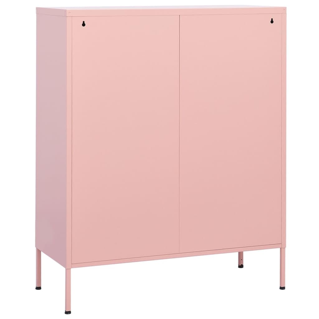 vidaXL Armadietto Rosa 80x35x101,5 cm in Acciaio