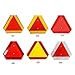Pack of 2 Outdoor Reflective Triangle Boards Warning Signs Vehicle Slow Moving Emblems for Low Speed Vehicle on Road Aluminum Sign