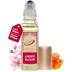 Zoha Amber Bloom | Roll on Perfumes for Women & Men | Alcohol-free Amber Perfume Oil | Travel Size Long Lasting Fragrance | 6ml Roller