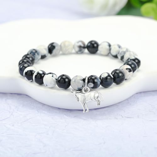 LIUANAN Wolf Gifts for Women Wolfs Amethyst Bracelet Natural Stone Jewelry Spirit Animal Healing Gift2