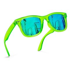 S11-clear Frame Green Mirror Sunglasses